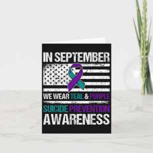 Carte En Septembre Porter Turquoise Purple Suicide Préve