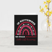 Carte En septembre We Wear Burgundy Sickle Cell Awarenes (Fleur jaune)