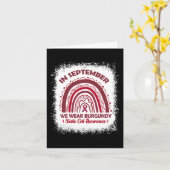 Carte En septembre We Wear Burgundy Sickle Cell Awarenes (Fleur jaune)