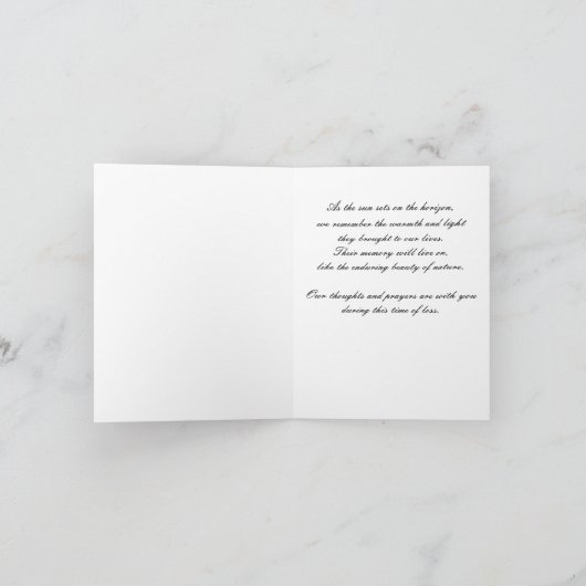 Carte En souvenir affectueux  (Intérieur)