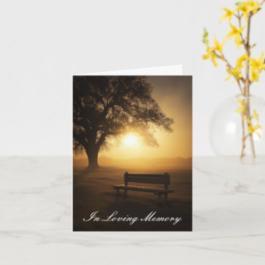 Carte En souvenir affectueux  (Fleur jaune)