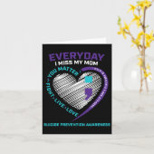 Carte En souvenir affectueux Maman, Prévention de la sen (Fleur jaune)