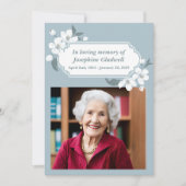 Carte En Souvenir Beau Photo Service Funéraire (Devant)