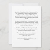 Carte En Souvenir Beau Photo Service Funéraire (Dos)