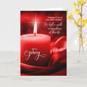 Carte En souvenir de la bougie rouge de l'anniversaire d (Fleur jaune)
