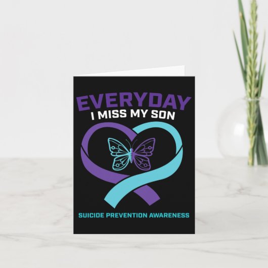 Carte En souvenir de mon fils, Sensibilisation à la prév (Devant)