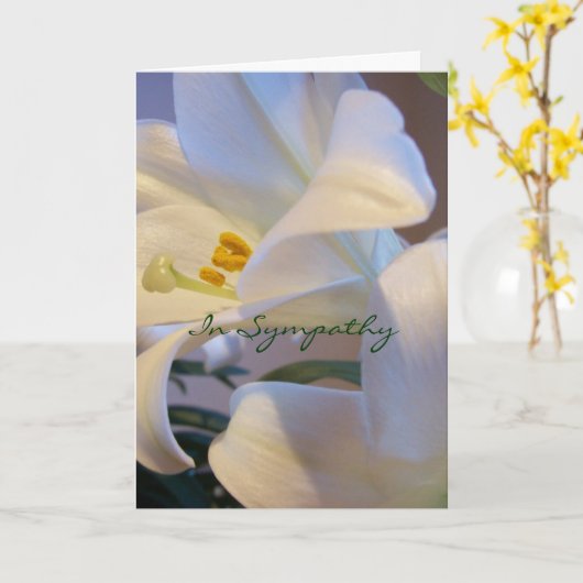 Carte En sympathie (Fleur jaune)