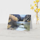 Carte En Sympathie, de beaux paysages Salutation ou note (Fleur jaune)