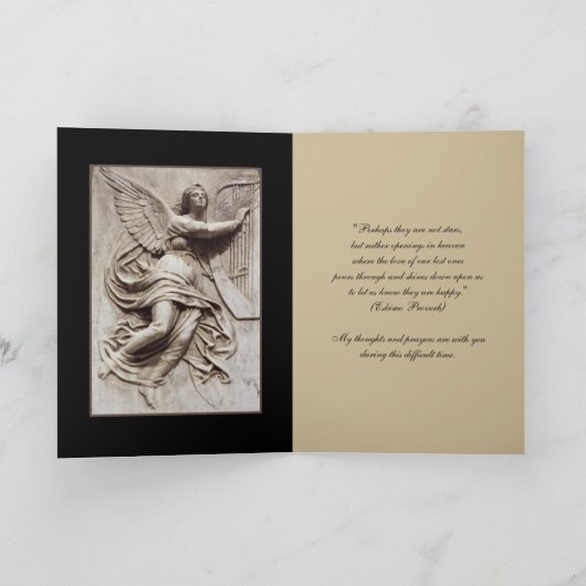 Carte En Sympathie - Perte de Néphèse - Ange avec Harpe (Intérieur)