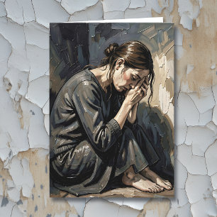 Carte En sympathie Poème de douleur et de perte