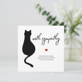 Carte En sympathie pour chat (Debout devant)