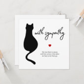 Carte En sympathie pour chat (Devant/Arrière en situation)