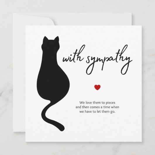 Carte En sympathie pour chat (Devant)
