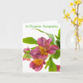 Carte En Sympathie profonde (Fleur jaune)
