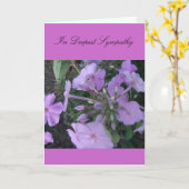 Carte En Sympathie profonde (Fleur jaune)