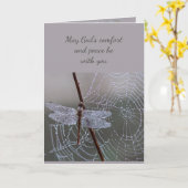 Carte En Sympathie profonde Aide en difficulté libellule (Fleur jaune)