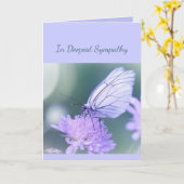 Carte En Sympathie profonde Aide en difficulté Papillon (Fleur jaune)