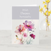 Carte En Sympathie profonde Jardin Fleur Cosmos (Fleur jaune)