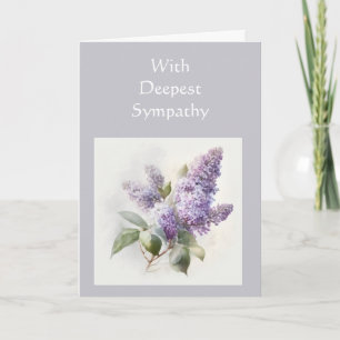 Carte En Sympathie profonde Jardin Fleur Lilac