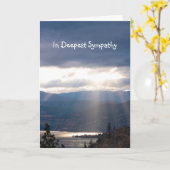 Carte En Sympathie profonde Soleil Rayons Nuages Sky Lak (Fleur jaune)