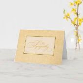 Carte En Sympathy Business Script (Fleur jaune)