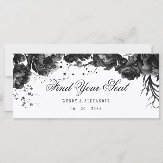 Carte En-tête de graphique à bascule blanc gothique clas (Devant)