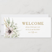 Carte En-tête de siège Eucalyptus Gold Géométrique (Devant)