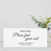 Carte En-tête de tableau de bord simple noir blanc (Debout devant)