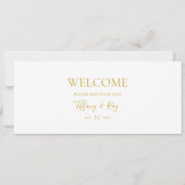 Carte En-tête du graphique de position assise en or simp (Dos)