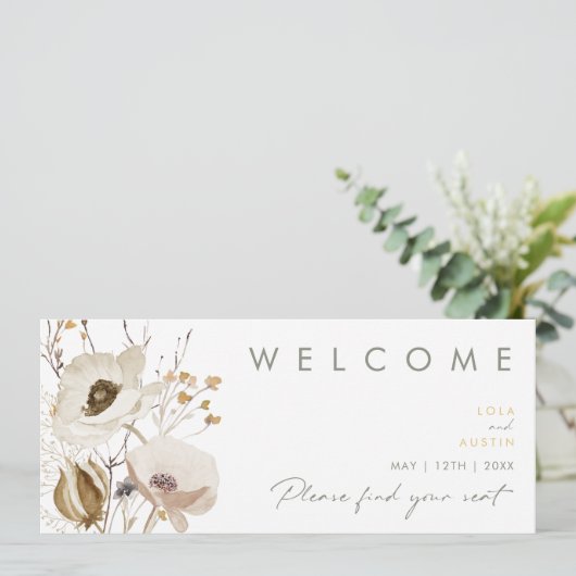 Carte En-tête du graphique de sièges de Fleur sauvage (Debout devant)