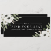 Carte En-tête du tableau de sièges botaniques floraux no (Devant / Derrière)