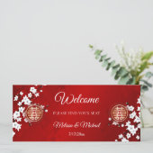 Carte En-tête du tableau de sièges Mariage chinois (Debout devant)