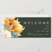 Carte En-tête du tableau de sièges vert de tournesol de (Dos)