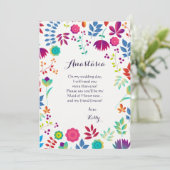 Carte en toile florale (Debout devant)