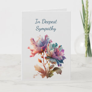 Carte En toute sympathie Aquarelle Roses vintage 