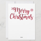 Carte en verre de Noël (Dos)