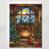 Carte en verre de Noël (Devant / Derrière)