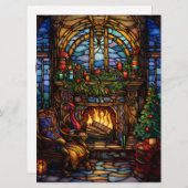 Carte en verre de Noël (Devant / Derrière)