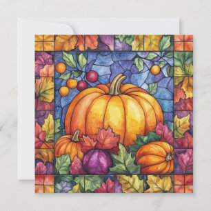 Carte en verre teint Thanksgiving