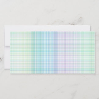 Carte en vichy motif de couleur pastel