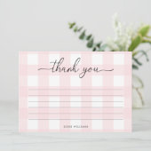 Carte En vichy rose (Debout devant)