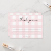 Carte En vichy rose (Devant/Arrière en situation)