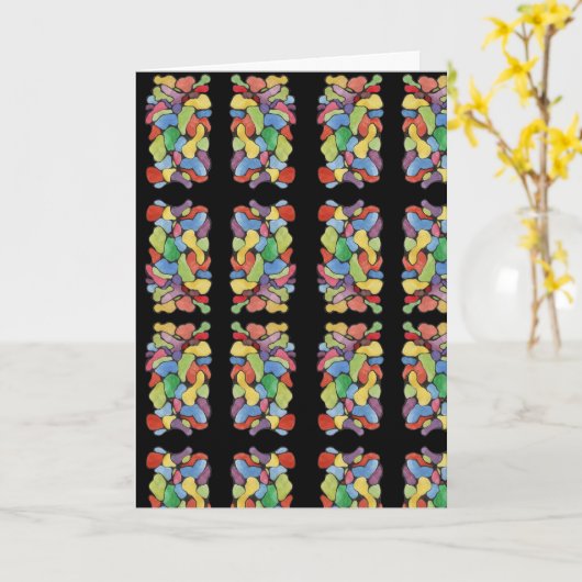 carte en vitrail (Fleur jaune)