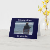 CARTE EN VOUS PENCHANT À VOTRE **ANNIVERSAIRE** (Fleur jaune)