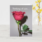 Carte En vous pensant... (Fleur jaune)