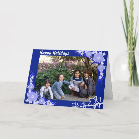 Carte encadrée par bleu (Devant)