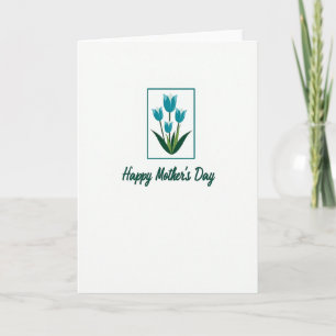Carte encadrée pour la fête des mères florale