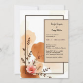 Carte Encadrement d'aquarelle florale de la Pêche d'auto (Devant)