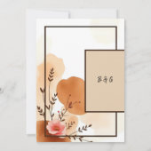 Carte Encadrement d'aquarelle florale de la Pêche d'auto (Dos)