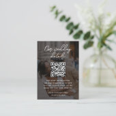 Carte encart | Code QR du site Web de mariage (Debout devant)
